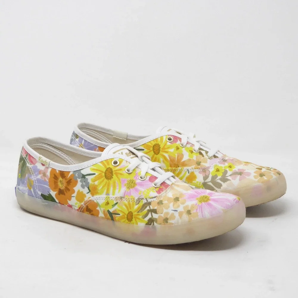 Keds x Rifle Paper Co Marguerite Floral Canvas Lace Up Sneakers